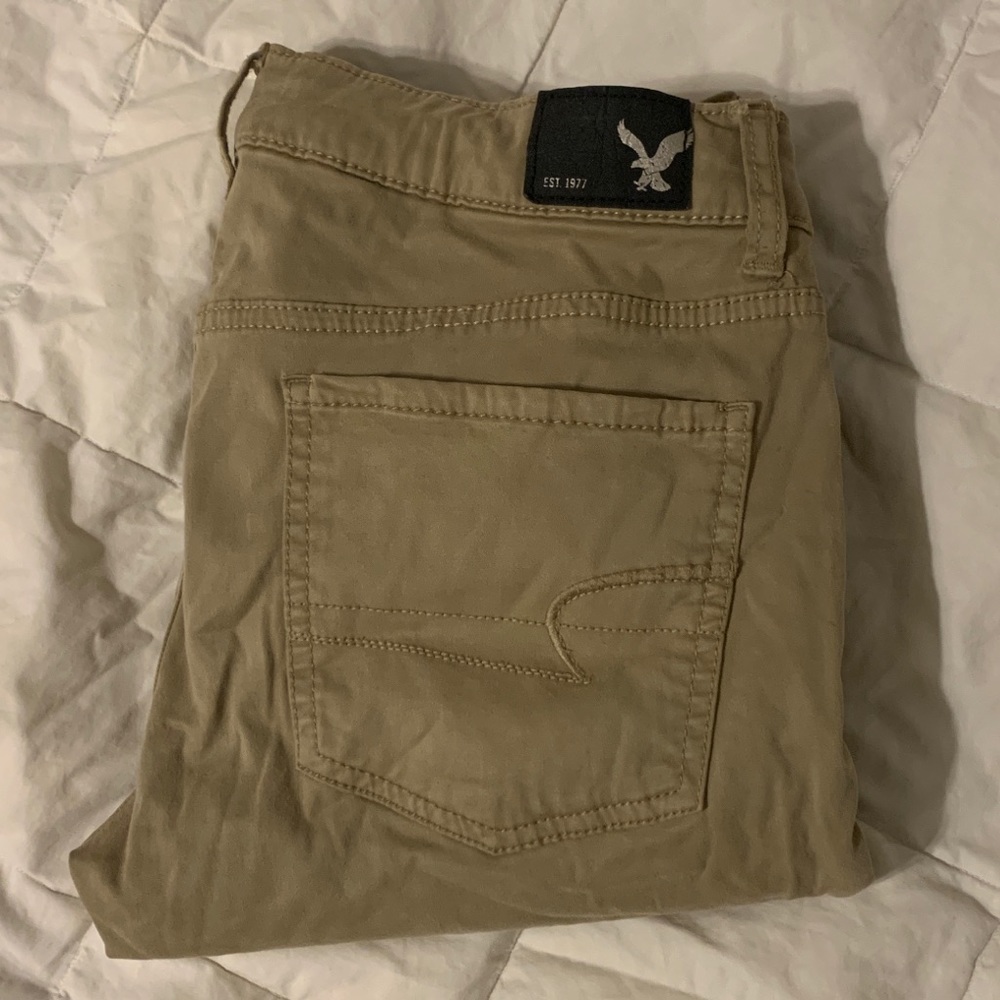 american eagle khaki jeggings